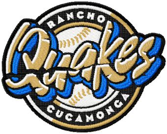 Rancho Cucamonga Quakes Logo machine embroidery design