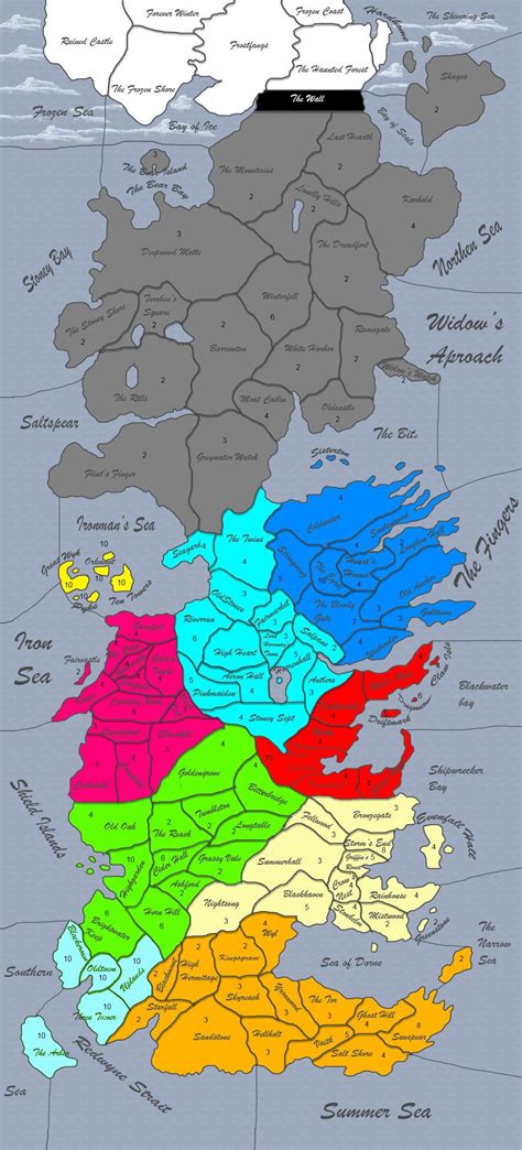 Map Of The Seven Kingdoms Game Of Thrones Pinterest - World Map