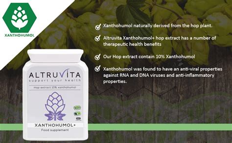 Altruvita Xanthohumol+ with 200mg Hop Extract, 60 Capsules : Amazon.co ...