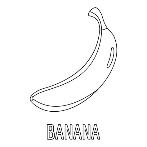 Banana icon, outline style. 14454002 Vector Art at Vecteezy