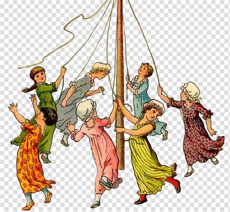 Labor Day Workers Day, Maypole, Dance, May Day, Cartoon, Book Illustration, International ...