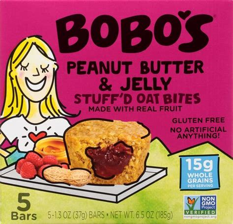 Bobo's Oat Bites Peanut Butter & Jelly -- 5 Bars - Vitacost