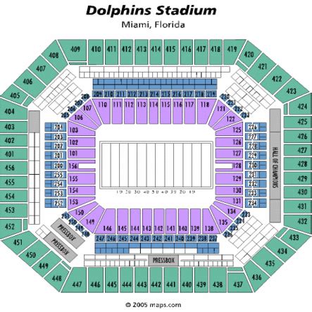 Miami Dolphins Seating Chart