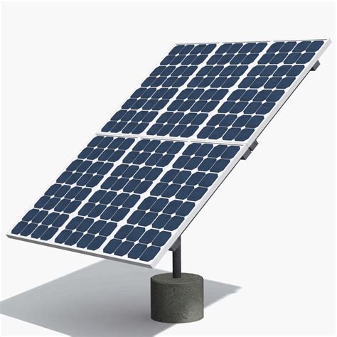 realistic solar panel 3d model