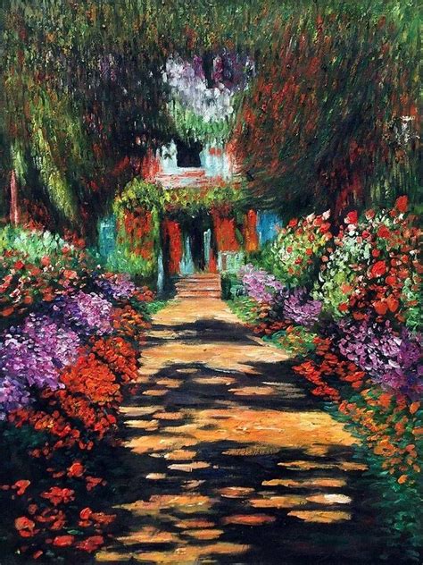 Garden Path at Giverny Reproduction - Reproduction Oil Paintings in 2021 | Claude monet ...