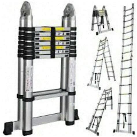 Jual Tangga Lipat Aluminium Teleskopik 5M Double Telescopic Ladder 5 Meter | Shopee Indonesia