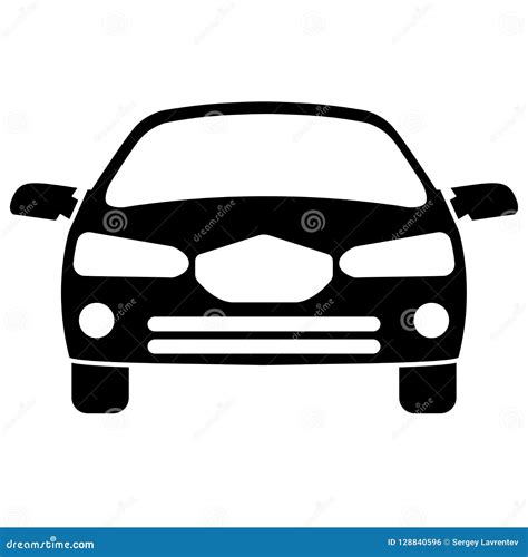 Car icon. Front view stock vector. Illustration of transportation ...