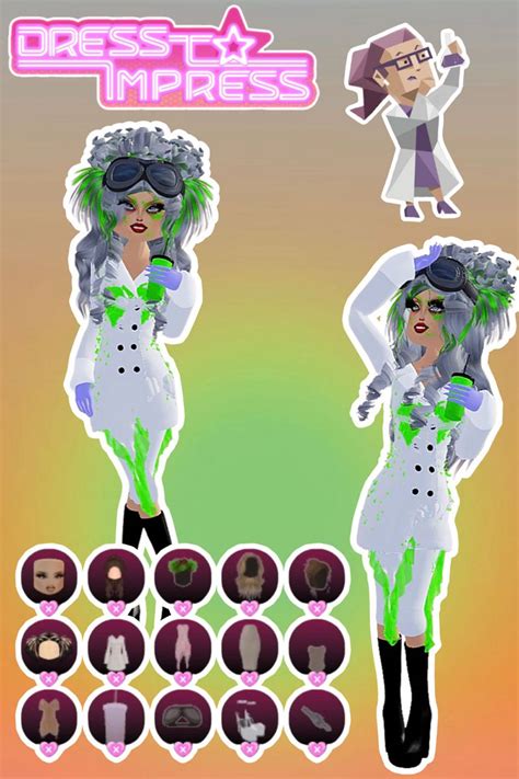 SLIMED MAD SCIENTIST dti fit 💚🧪 in 2024 | Dress to impress, Mad scientist, Indie dresses