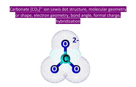 CO32- Lewis structure, molecular geometry, bond angle, formal charge ...