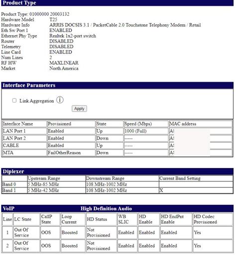 ‎Arris T25 Can't Get an IP from DHCP | Xfinity Community Forum