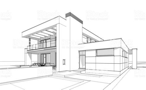 3d rendering sketch of modern cozy house with garage for sale or rent... | Cozy house, House ...
