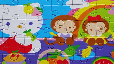 HELLO KITTY Puzzle Games Jigsaw Rompecabezas De Puzzles Kids Learning Toys - YouTube