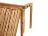Table de jardin en bois acacia clair 60 x 40 cm UDINE | Beliani.fr