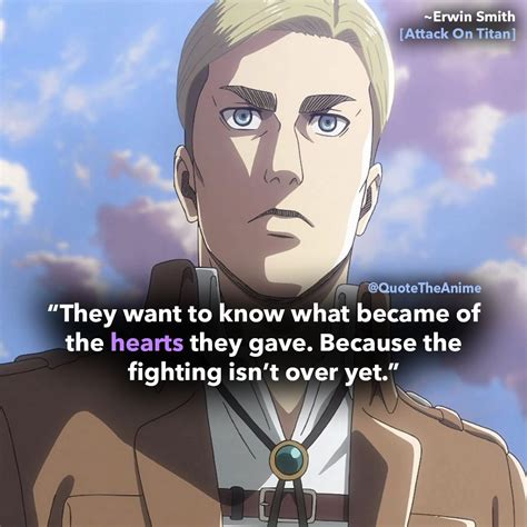 Attack On Titan Erwin Smith Quotes - pic-zit