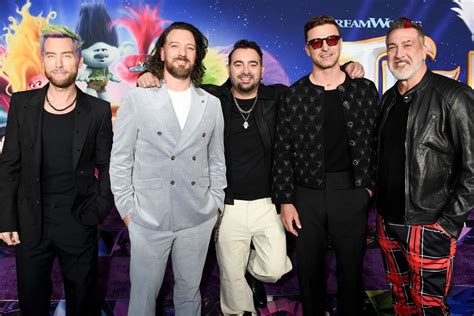 Justin Timberlake Steps Out with *NSYNC at 'Trolls Band Together ...