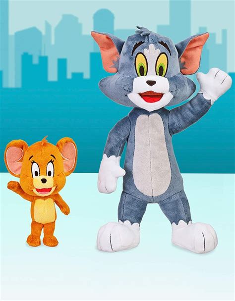 Tom & Jerry Plush Bundle: 12"" Tom & 5"" Jerry, Multicolor, For Ages 3+ | Disney stuffed animals ...