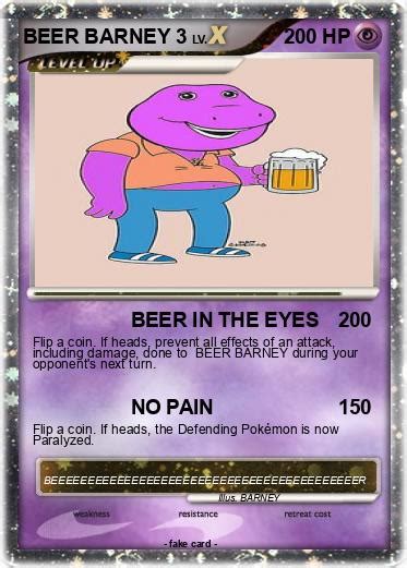 Pokémon BEER BARNEY 3 1 1 - BEER IN THE EYES - My Pokemon Card