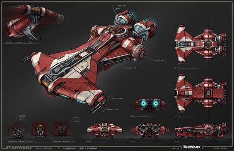 SWTOR Concept Art - Jedi Ship, Defender-class Light Corvette // by Ryan ...