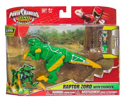 Power Rangers Dino Charge Zord Builder Green Raptor Zord Action Figure [With Charger, Green ...