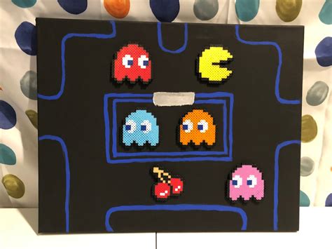 Pacman Perler Bead Canvas Art | Etsy