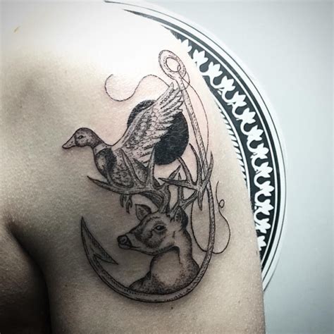 Hunting tattoos, Bow hunting tattoos, Tattoos for guys