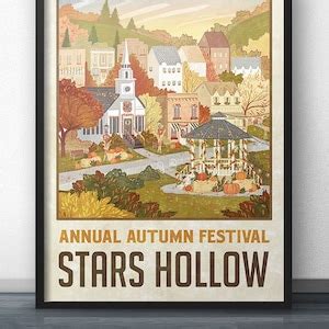 Stars Hollow autumn Festival Travel Poster - Etsy