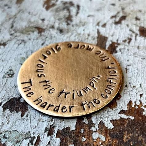 Inspirational Gifts Keepsake Token Personalized Pocket Coin Custom Brass Token Personalized ...