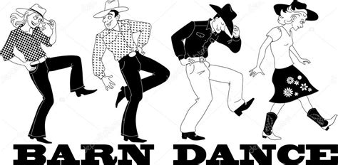 Barn dance silhouette Stock Vector Image by ©Aleutie #123767090