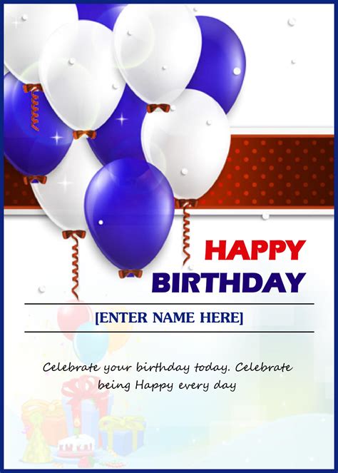 Free Birthday Card Templates : Birthday Card Template : Birthday card template for him ...