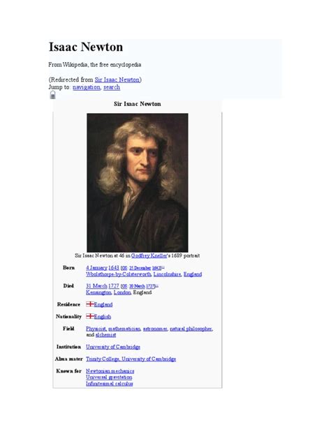 Isaac Newton | PDF | Isaac Newton | Light