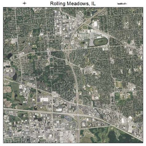 Aerial Photography Map of Rolling Meadows, IL Illinois