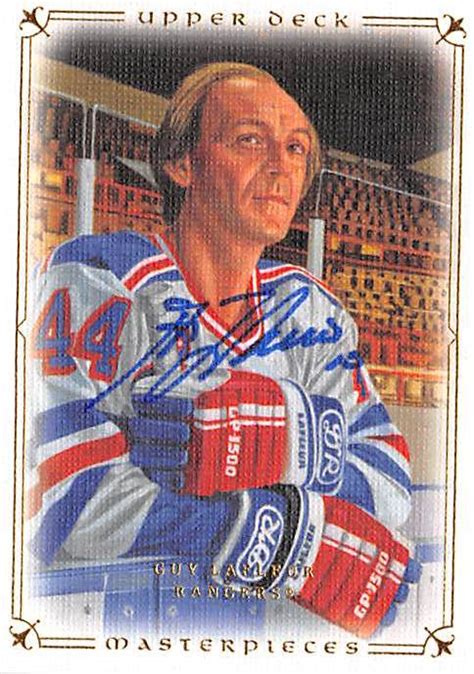 Guy Lafleur autographed Hockey Card (New York Rangers) 2008 Upper Deck ...