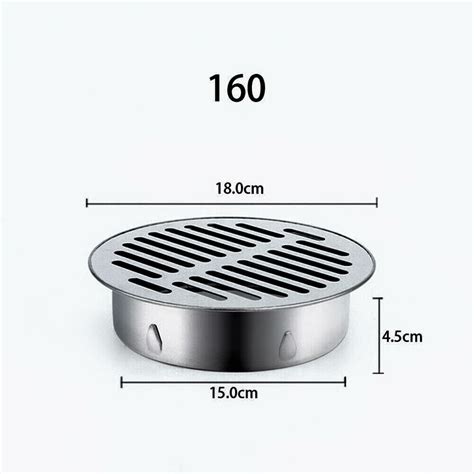 Goodhd 304 Stainless Steel thicken Drainage Roof Patio Round Flat Floor ...