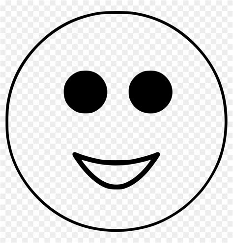 Happy Smiley Emoji Face Black And White - Emoji Black And White - Free ...