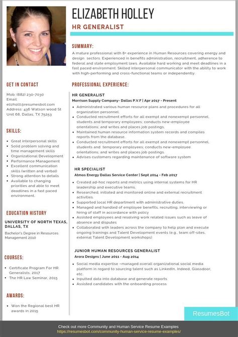 HR Generalist Resume | Resume Samples | Professional Resume Examples | Profession ...