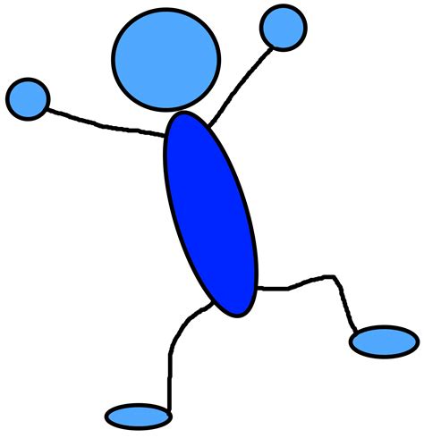 Blue Stickman Free Stock Photo - Public Domain Pictures