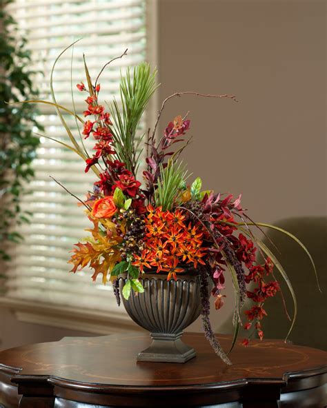 Designer's Delight Silk Flower Accent | Fall flower arrangements, Artificial flower arrangements ...