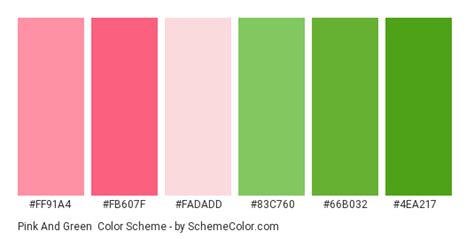 Pink And Green Color Scheme » Green » SchemeColor.com