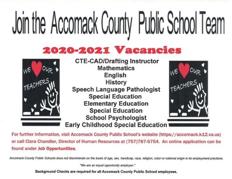 Join the Accomack County Public Schools Team - News and Announcements