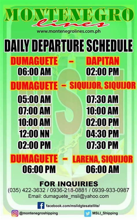 2020 Montenegro Lines Dumaguete-Dapitan: Schedule, Fare and Booking