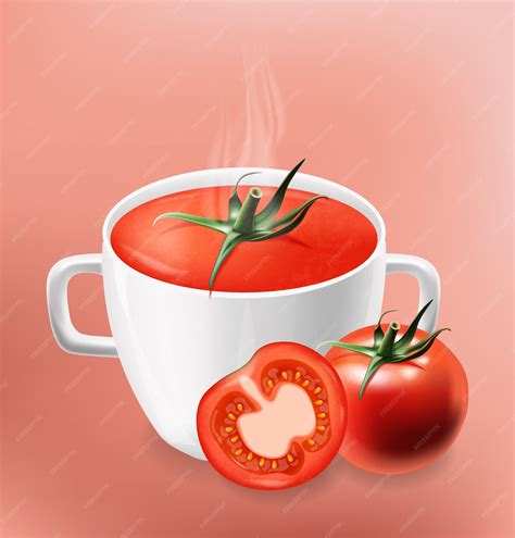 Premium Vector | Tomato soup package realistic, instant soup, fresh ...