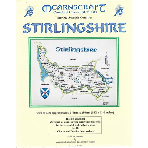 Map of Stirlingshire Cross Stitch Kit