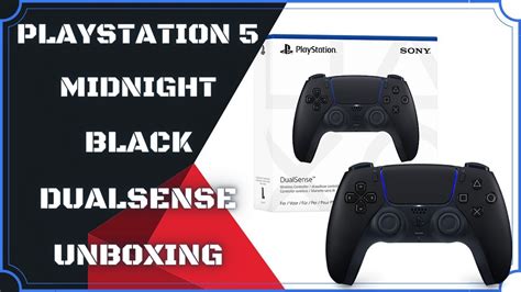 PlayStation 5 Midnight Black DualSense Unboxing Wireless Controller Sony PS5 Controller - YouTube