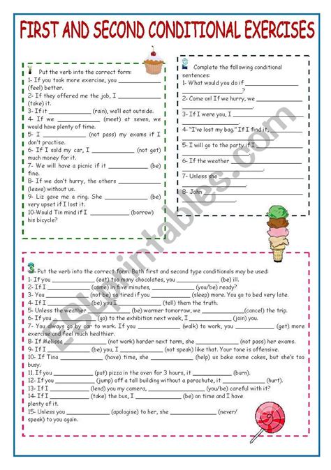 First and second conditional exercises - ESL worksheet by neusferris