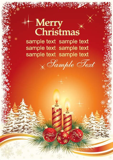 Christmas Card Vector Template | Free Vector Graphics | All Free Web Resources for Designer ...