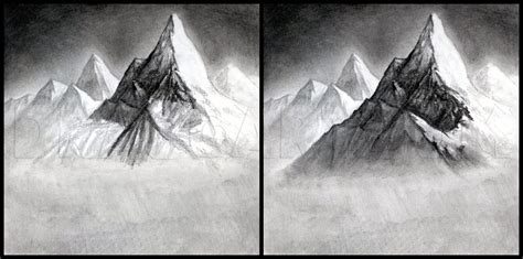 How To Draw A Realistic Landscape, Draw Realistic Mountains, Step by Step, Drawing Guide, by ...