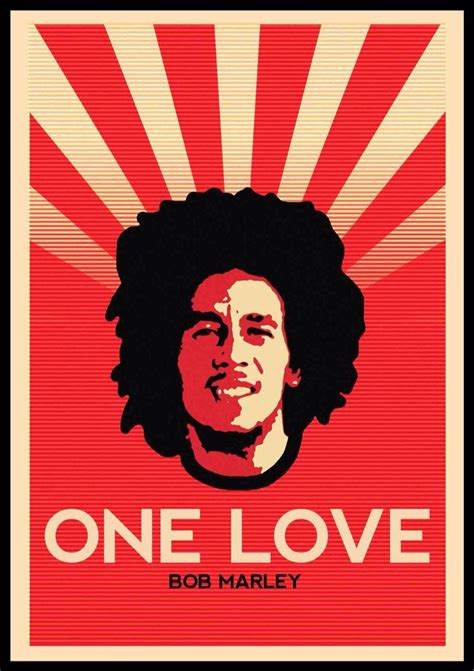 Bob Marley One Love design inspired by Shepard Fairey's style of work ...