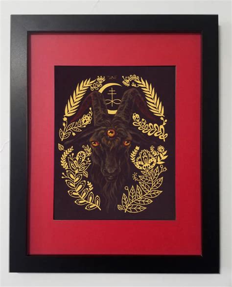 Black Goat Gold Wall Art Print Framed or Unframed - Etsy