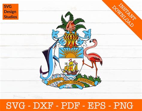 Bahamas Svg, Bahamas Seal, Badge, Coat of Arms, Emblem, Flag Svg Cut ...