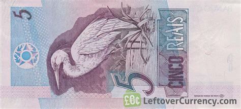 5 Brazilian Reais banknote - Exchange yours for cash today